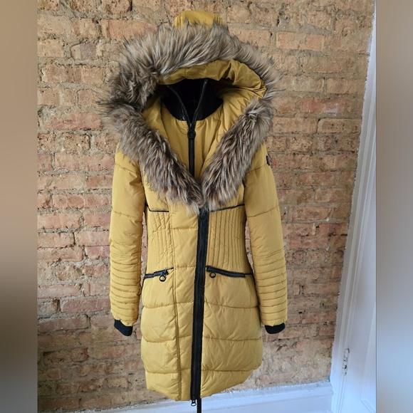 ☃️ Noize Gigi Mid Length Parka - Saffron Yellow - Picture 6 of 11